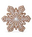 Resin Gingerbread Snowflakes w/White Icing Outline - Sold Individually