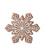 Resin Gingerbread Snowflakes w/White Icing Outline - Sold Individually