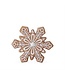 Resin Gingerbread Snowflakes w/White Icing Outline - Sold Individually