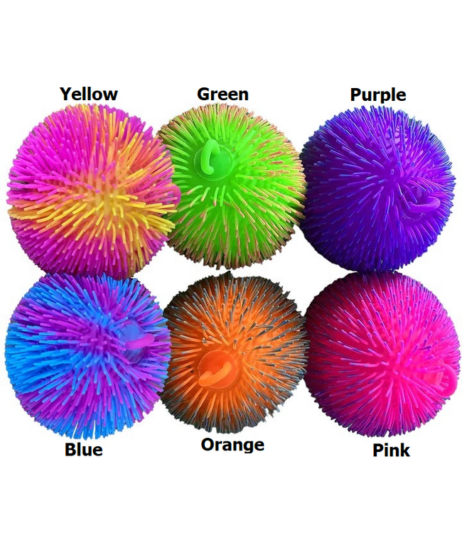 8" Super Puffer Wiggly Light Up Balls - Sold Individually