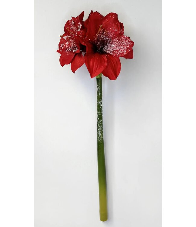 16in Ice Amaryllis Spray
