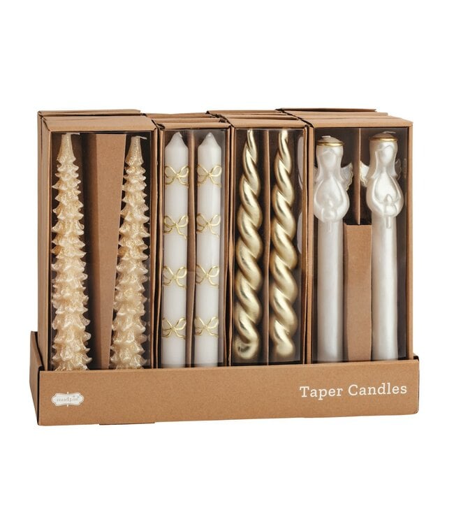 Gold Christmas Taper Candle Sets