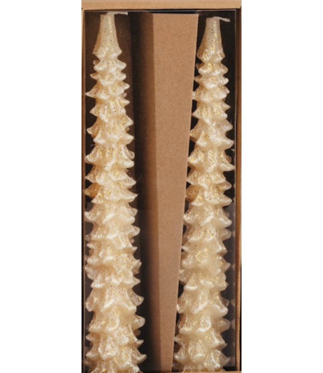 Gold Christmas Taper Candle Sets