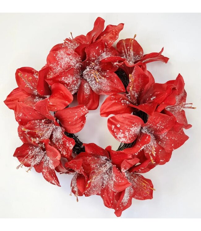 Ice Amaryllis Wreath