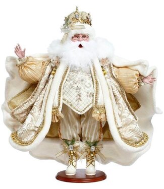 MARK ROBERTS Snow and Pearls Santa - 26 Inches