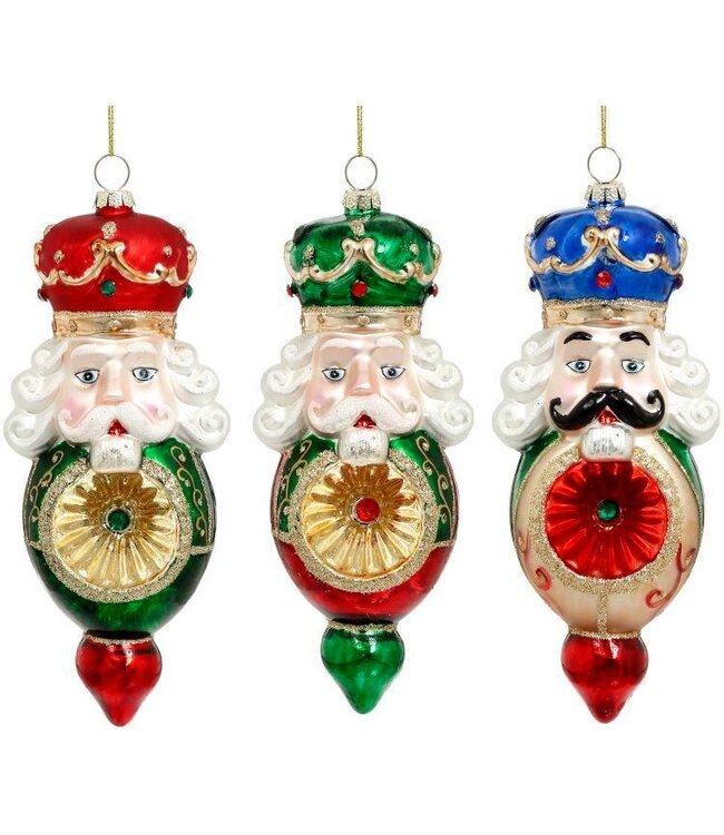 MARK ROBERTS Crowned Nutcracker Ornament - Sold Individually