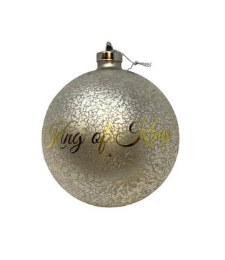 4.75" "King of Kings" Glass Ball Ornament