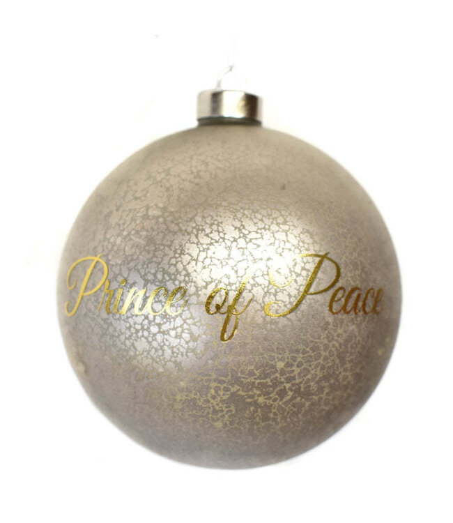 4.75" "Prince of Peace" Glass Ball Ornament