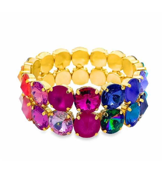 TOVA Olivia Mega 2 Strand Stretch Bracelet in Candy Crush