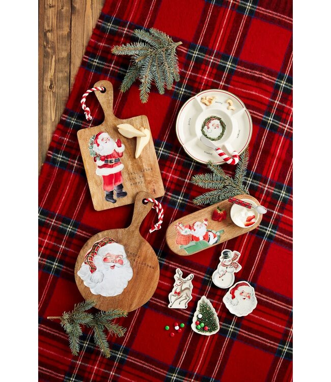 Classic Christmas Tidbit Plate