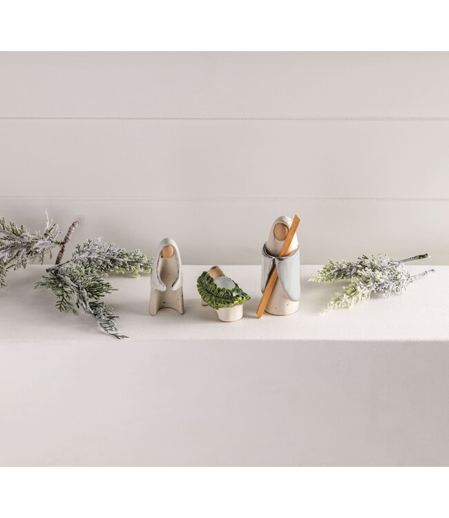 Farm Christmas Ceramic Nativity Set