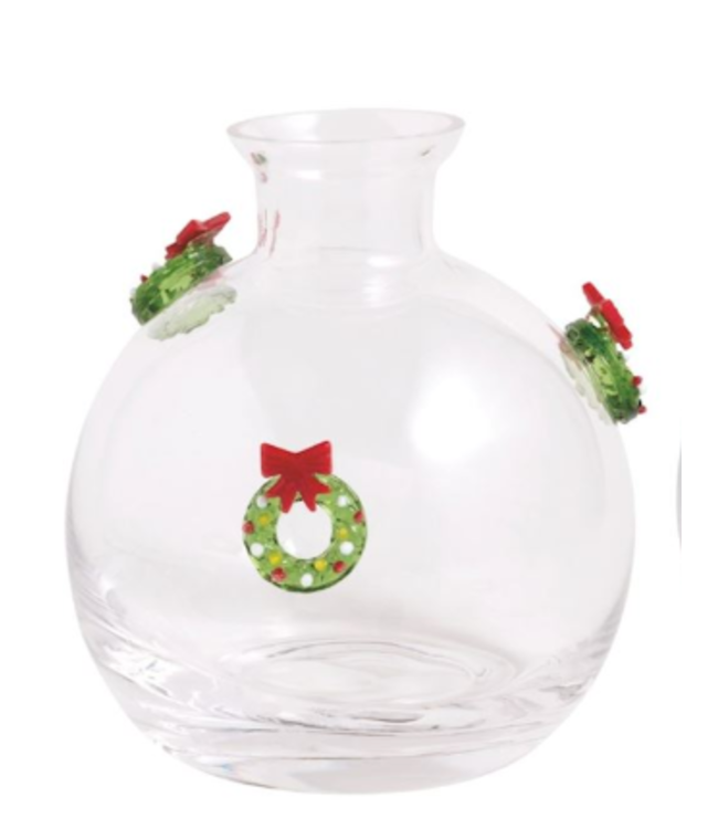 Christmas Glass Icon Bud Vases
