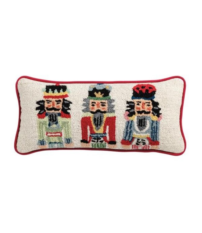 Nutcracker Hooked Wool Pillows