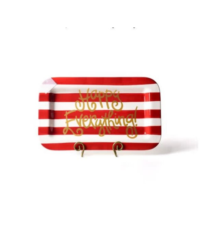 HAPPY EVERYTHING Red Stripe Mini Happy Everything! Rectangle Platter