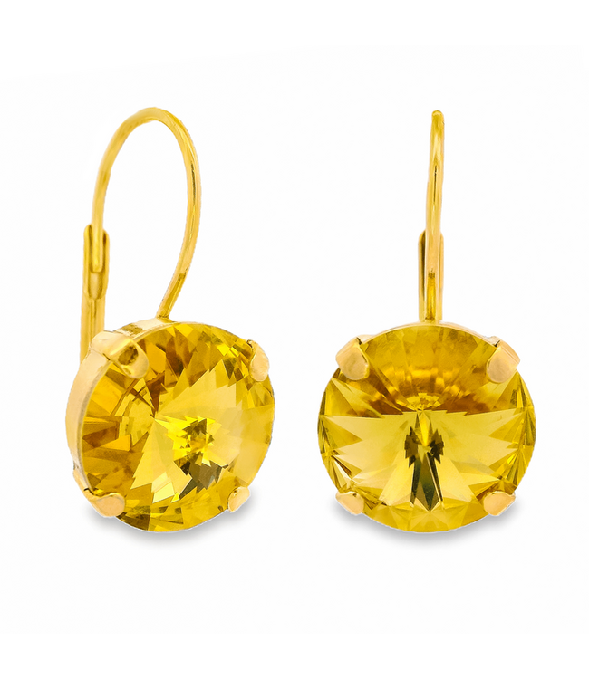 TOVA Caitlin Small Round Earrings in Candy Crush