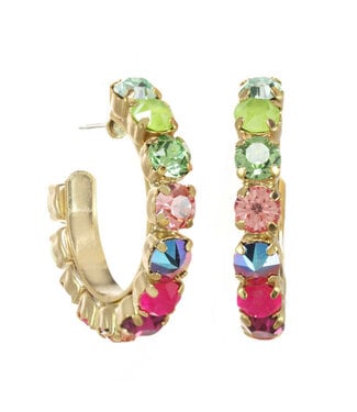 TOVA Jubilee Hoops in POP Pink / Green Mix