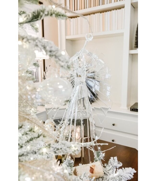 Large Acrylic Angel 34" H With Detachable Wings