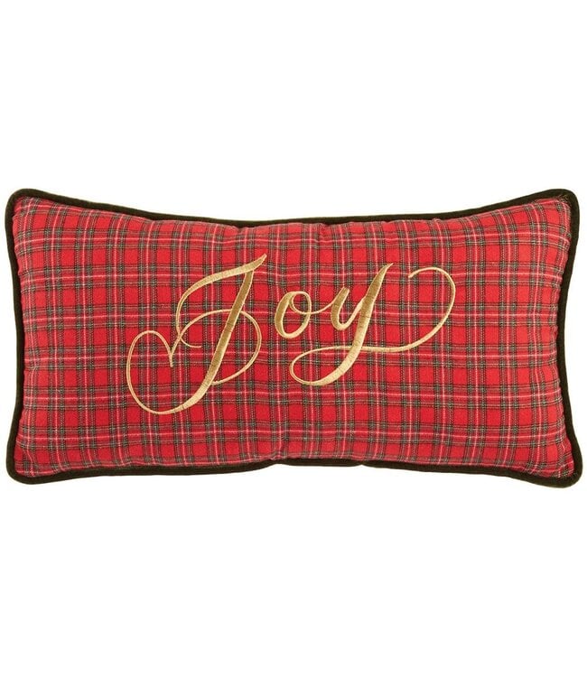 Plaid Joy Pillow Red Green