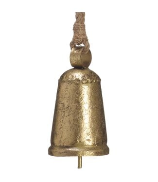 4.5" Bell Ornament Gold Antique