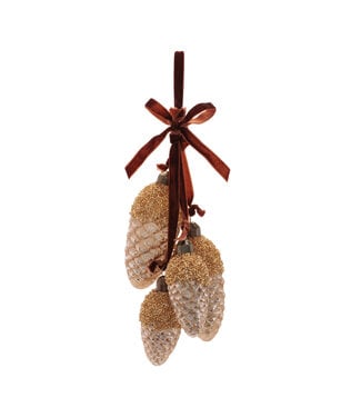 7" Pine Cone Drop Glass