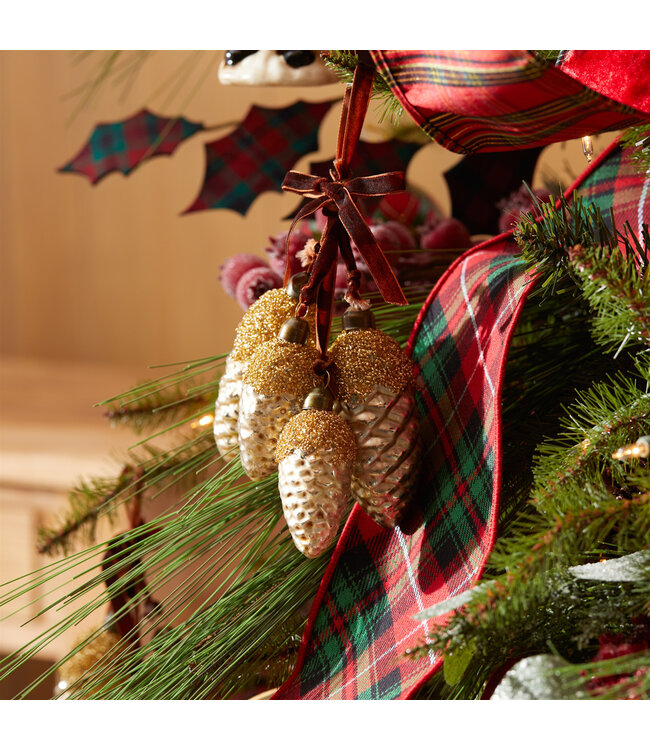 7" Pine Cone Drop Glass