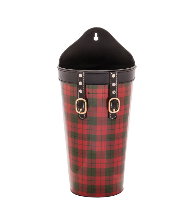 15" Wall Pocket Iron/Leather