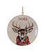 5.5" Disc Ornament With Deer Iron