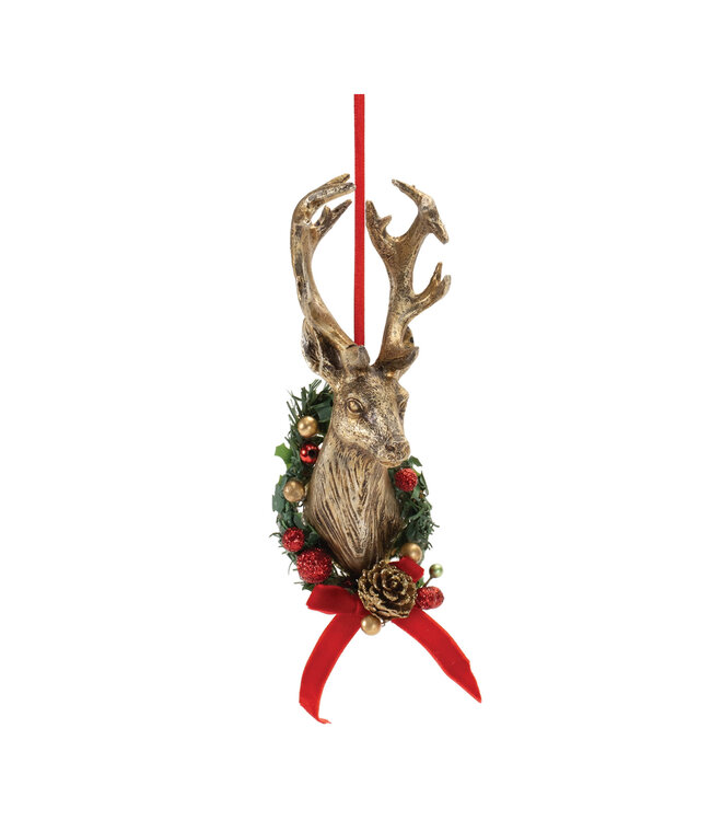 6" Deer Mount Ornament Resin