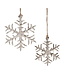 Snowflake Ornament Set of 2, Sold as Set
