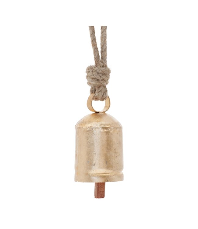 3.5" Bell Ornament Iron/Jute