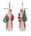 4.5" Santa With Cardinal Ornament-sold individually