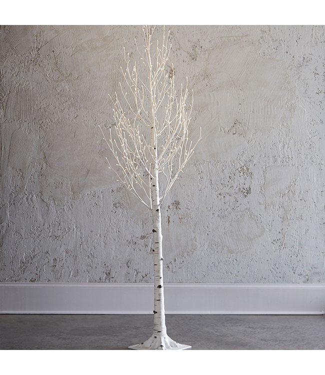7' Lighted Birch Tree