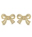 Large Pave Bow Stud Earrings