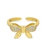 Adjustable Pave Bow Ring