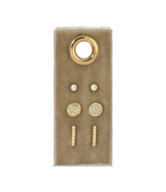 Pave Velvet Stud Gift Set