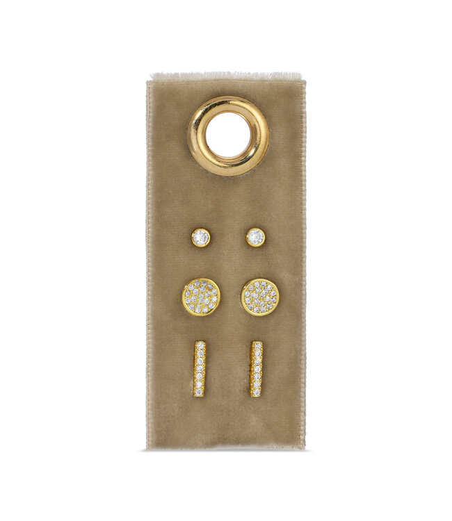 Pave Velvet Stud Gift Set