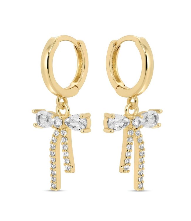 The Sweetest CZ Bow Huggies