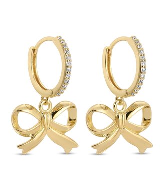 Pave Huggies with Bow