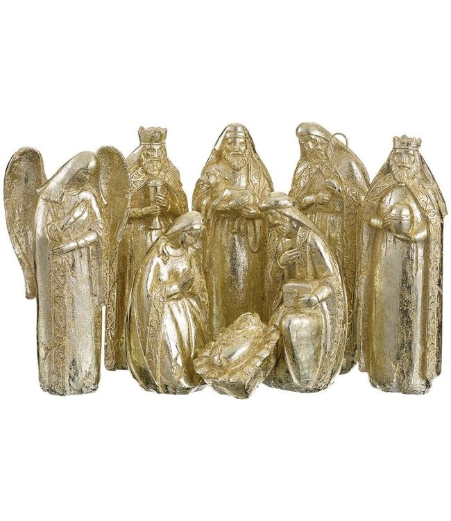 2"-10" Nativity Set Gold