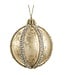 Diamond Trim Ball Ornament Gold