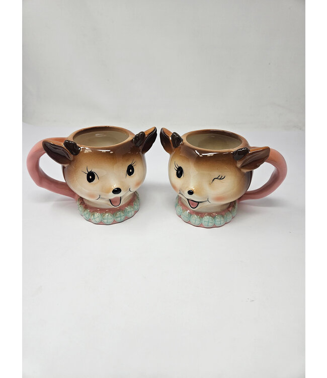 Dol Pink Vintage Reindeer Mug-sold individually