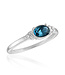 Oval Montana Blue Statement Stack Ring