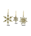 Jeweled Golden Snowflake Ornaments-sold individually