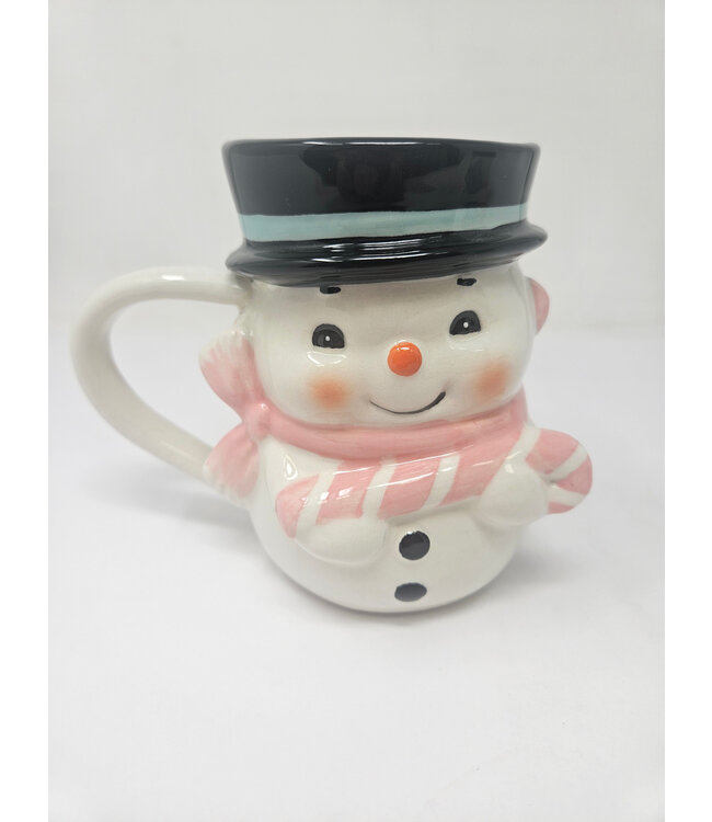Dol Pink Vintage Snowman Mug