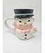 Dol Pink Vintage Snowman Mug