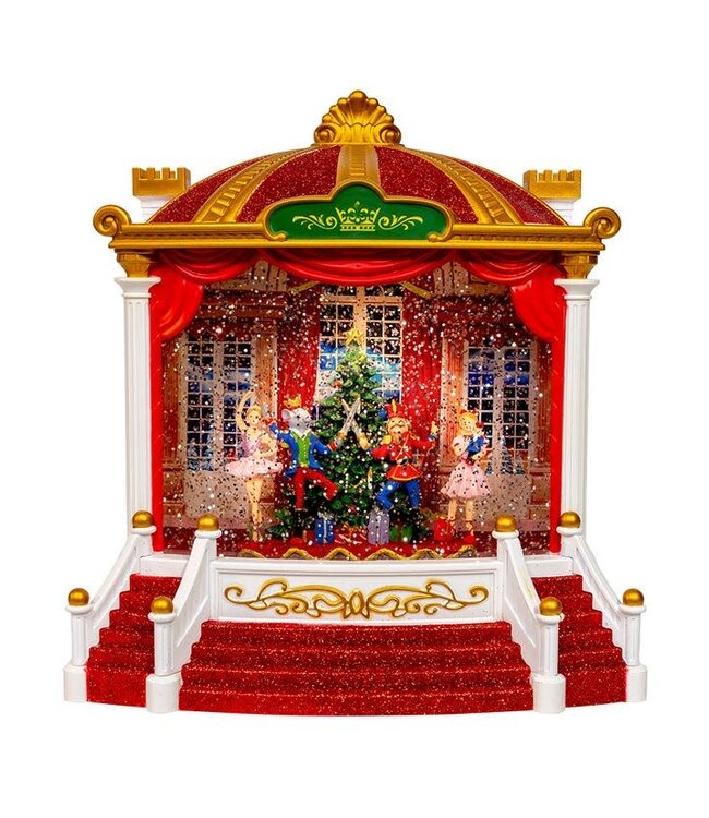 9.25" Battery Operated USB LED Lighted Ballet Theater Lantern