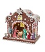 Battery-Operated Light Up Nativity Gingerbread House