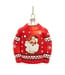 Glass Santa Sweater Ornament