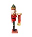 15" Red & Green With Horn Nutcracker