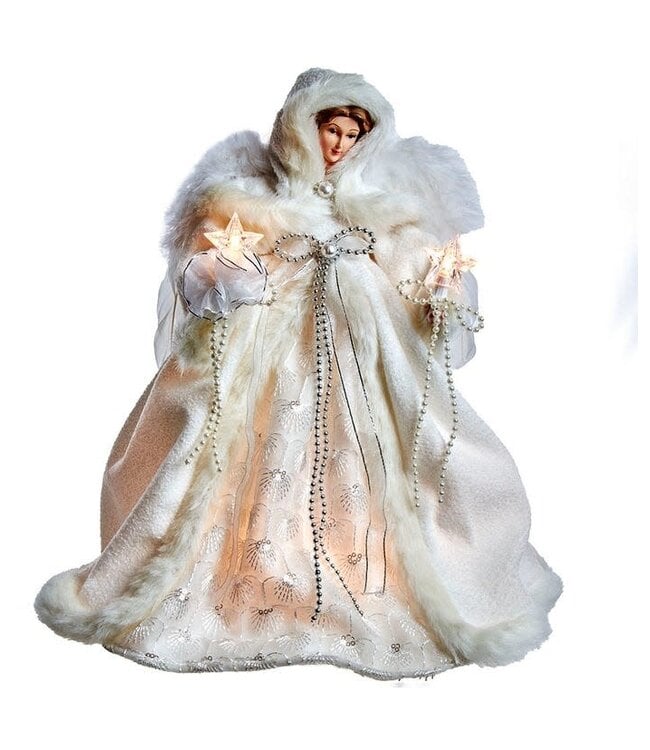 14” UL 10-Light White Angel Treetop